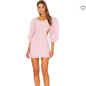 Tularosa Genevieve Mini Dress in Peony Pink